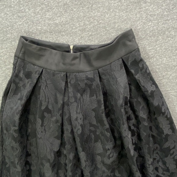 Whimsigoth Maxi Skirt Womens 6 Black Lace Fairy  Cottagecore Grunge Punk Witchy - Picture 5 of 16